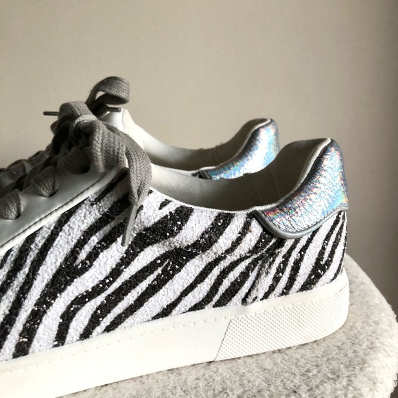 Sam Edelman Circus Devin Zebra Accent Lace Up Sneaker Tennis Shoe size 8 - Picture 11 of 16